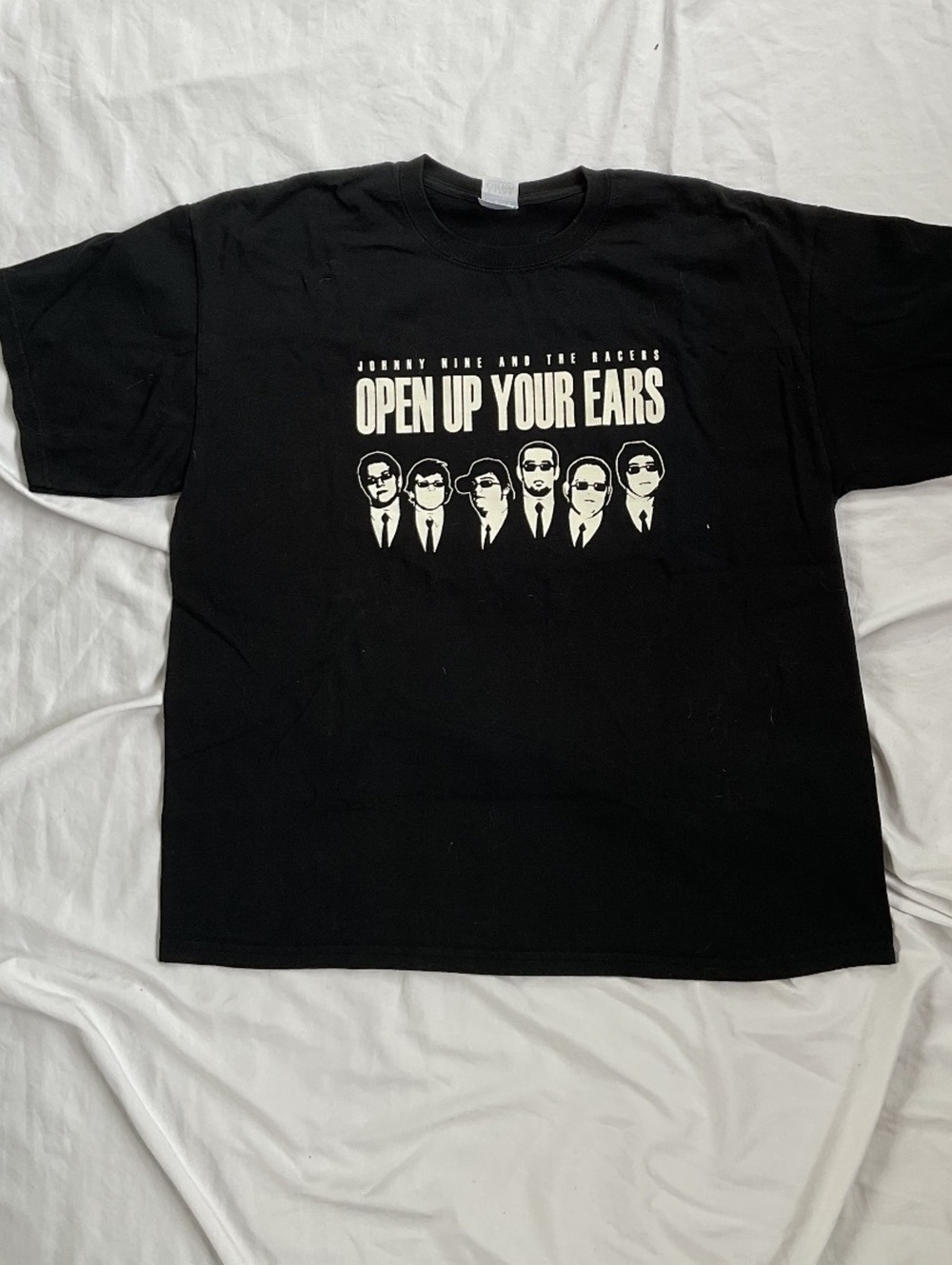 Vintage Johnny Nine & The Pacers Open Up Your Ears Graphic T-Shirt Men's XL